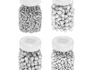 Marmalade in jars 3D Модель