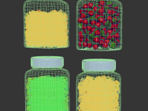 Marmalade in jars 3D Модель