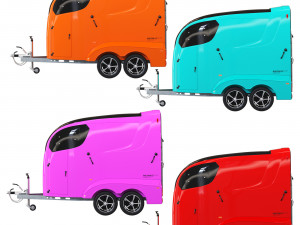 Horse trailer Humbaur Maximus Deluxe 3D Model