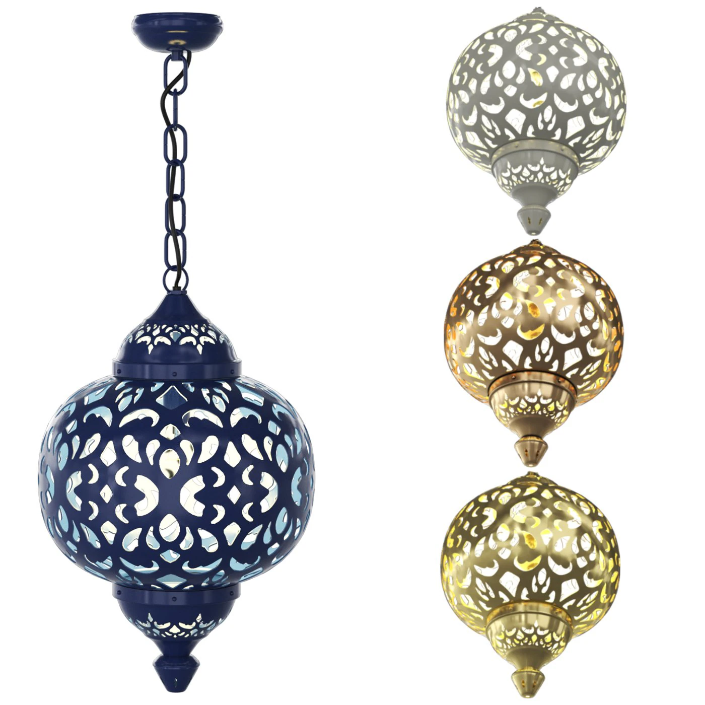 Vintage Moroccan lamp 3D Model .c4d .max .obj .3ds .fbx .stl .blend