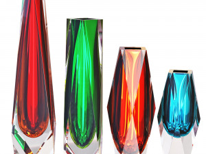 Murano glass vases 3D Model