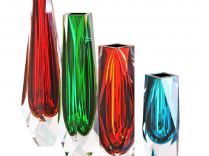Murano glass vases 3D Model