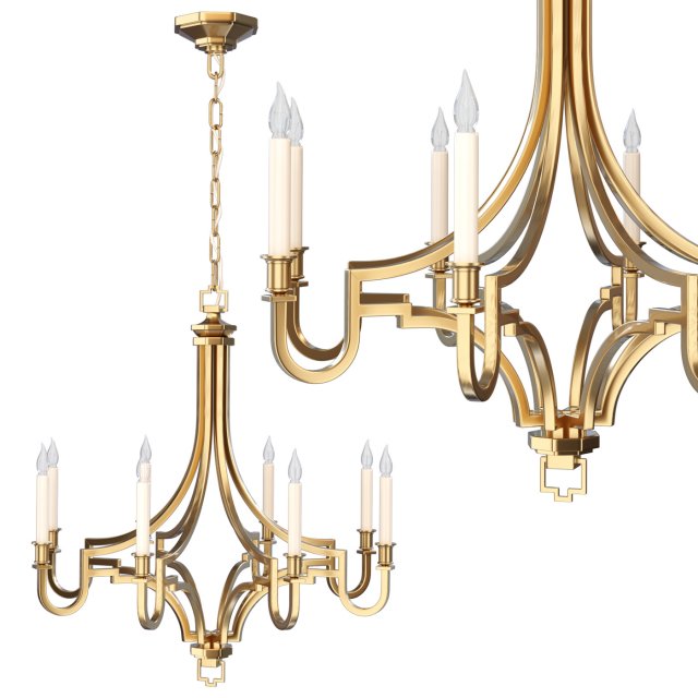 Chandelier Mykonos Small 3D Модель .c4d .max .obj .3ds .fbx .stl .blend 