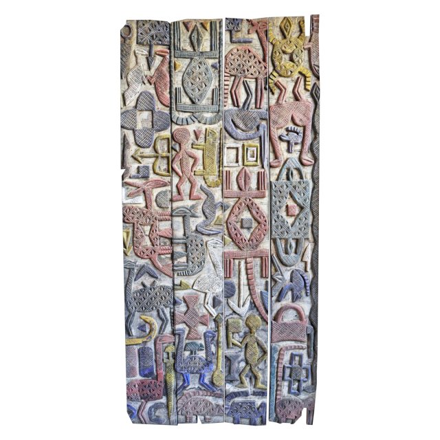 Old african door Model 3D .c4d .max .obj .3ds .fbx .stl .blend 