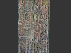 Old african door Model 3D