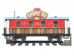 Cafe wagon 3D 모델