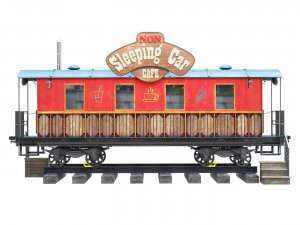 Cafe wagon 3D Model