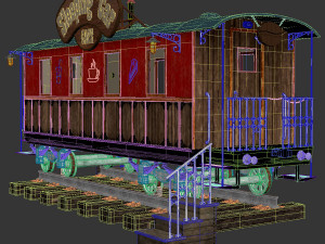 Cafe wagon 3D 모델