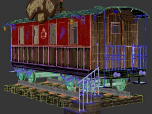 Cafe wagon 3D Model