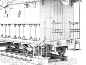 Cafe wagon 3D Model
