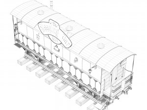 Cafe wagon 3D 모델