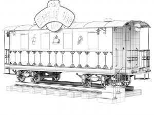 Cafe wagon 3D 모델