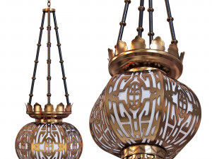 Pendant lamp Oriental Style Brass Modèle 3D