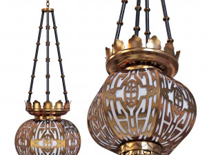 Pendant lamp Oriental Style Brass 3D Model