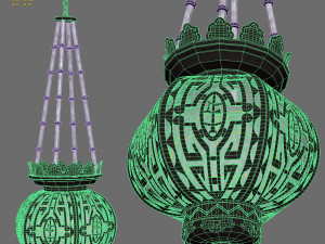 Pendant lamp Oriental Style Brass Modèle 3D