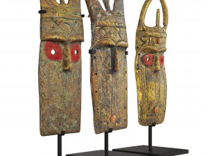 Guinea masks Passport Toma 3D Model