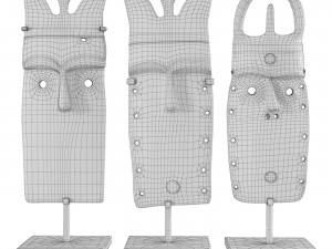 Guinea masks Passport Toma 3D Model