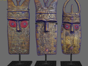 Guinea masks Passport Toma 3D Model