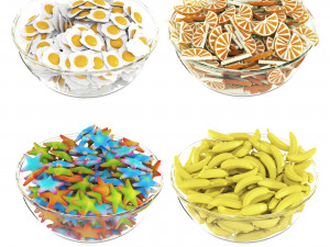Sweets in a bowl 3D Model