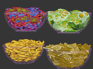 Sweets in a bowl 3D Model