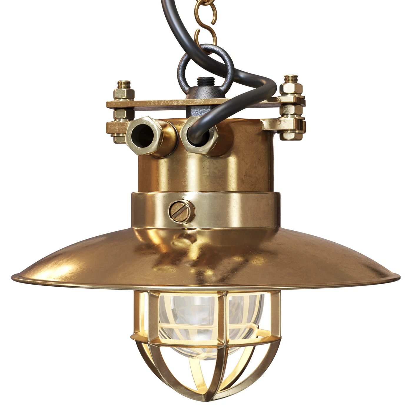 Pendant lamp German Cast Brass 3D Model .c4d .max .obj .3ds .fbx .stl .blend 