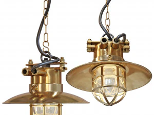 Pendant lamp German Cast Brass 3D Model