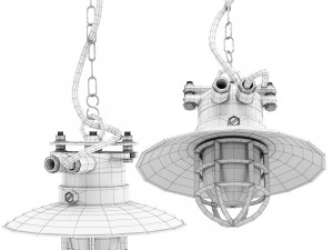 Pendant lamp German Cast Brass 3D Model