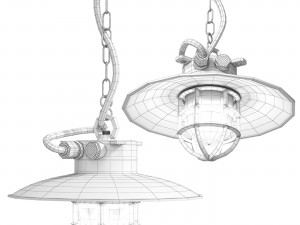 Pendant lamp Brass Explosion Proof 3D Model