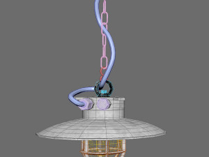 Pendant lamp Brass Explosion Proof 3D Model