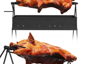 Pig on a skewer 3D 모델