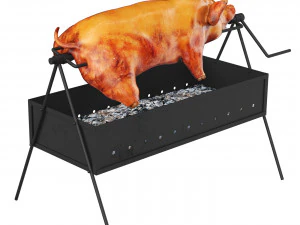 Pig on a skewer 3D Model