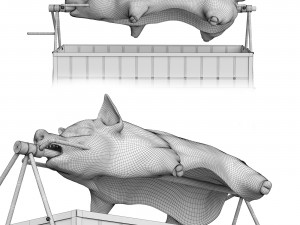 Pig on a skewer Modèle 3D