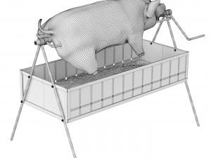 Pig on a skewer 3D Model