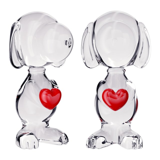 Snoopy glass figurine Modelo 3D .c4d .max .obj .3ds .fbx .stl .blend 