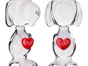 스누피 유리 조각상 3D 모델