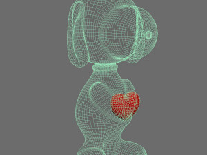 Snoopy glass figurine Modelo 3D