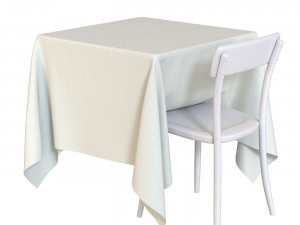 Tablecloths for a square table Model 3D