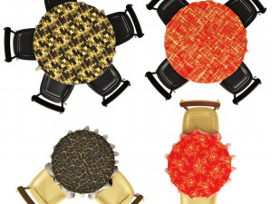 Toalhas de mesa para mesa redonda Modelo 3D