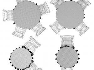 Tablecloths for a round table 3D Модель