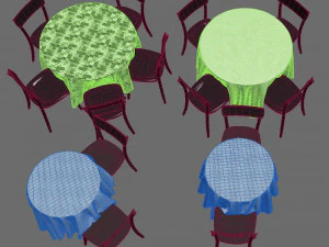 Toalhas de mesa para mesa redonda Modelo 3D