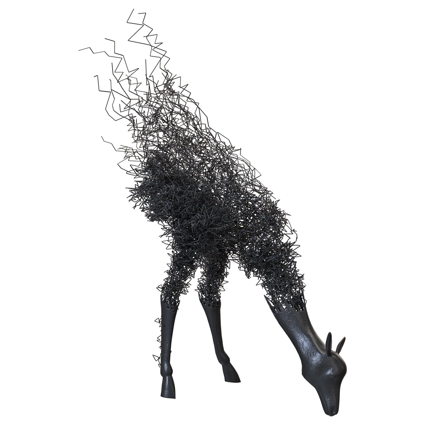 Modern sculpture Tomohiro Inaba 2 3D Model .c4d .max .obj .3ds .fbx .stl .blend