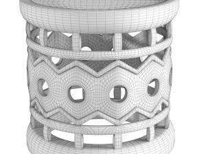 Chair Zig-Zag Bamileke 3D मॉडल