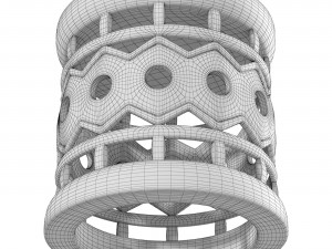 Chair Zig-Zag Bamileke 3D मॉडल