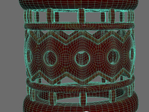 Chair Zig-Zag Bamileke 3D मॉडल
