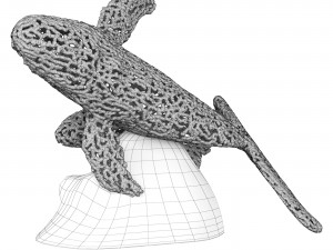 Bronze statue of Whales Modello 3D