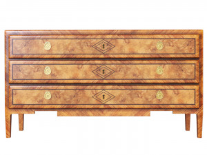 Antique chest of drawers Louis 3D Model