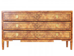 Antique chest of drawers Louis 3D Model