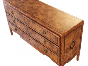 Antique chest of drawers Louis 3D Model