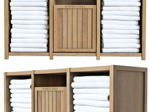 C&oacute;moda de toallas a medida Modelo 3D