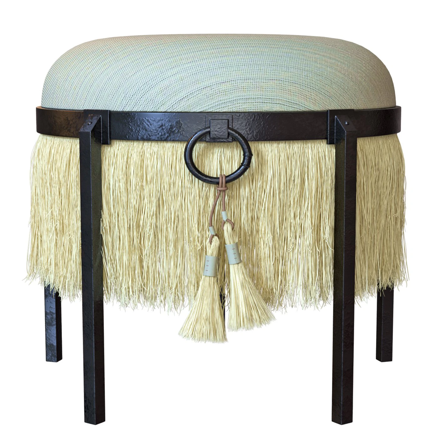 Stool Horse Hair 3D Model .c4d .max .obj .3ds .fbx .stl .blend 